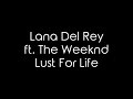 Lana Del Rey ft. The Weeknd - Lust For Life Lyrics