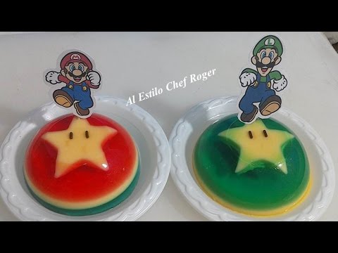 GELATINA DE MARIO BROSS, Receta # 359, Gelatinas para niños