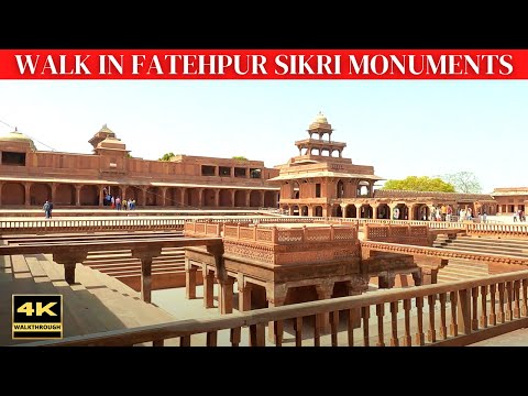 🇮🇳 Fatehpur Sikri Palace, Agra: India 4K Walk 2022