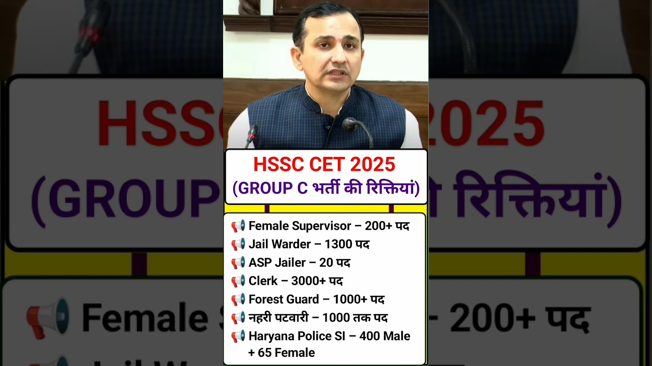 HSSC Group C Vacancy 2025 | हरियाणा नौकरियां ग्रुप सी भर्ती| HSSC Group D Vacancy 2025 #hssccet2025