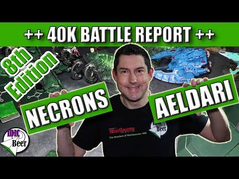 Warhammer 40k 8th Edition Battle Report Necrons Vs Aeldari