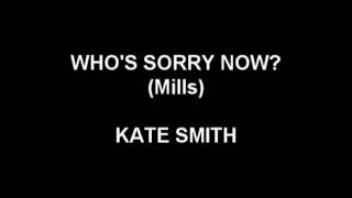 Who's Sorry Now Music Video