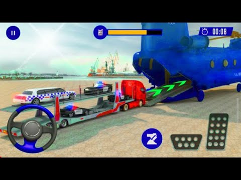 US Police Multi Level Car Transporter_ Car  Truck Driving 2020_ Android GamePlay #12