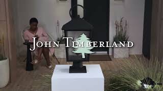 1_Watch A Video About the John Timberland Westmont Sand Black Outdoor Post Light