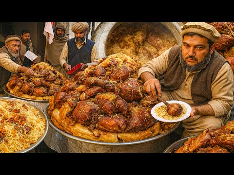 Most Cheap Breakfast Street Food in Afghanistan | Kabuli Pulao | Liver Fry | Biryani recipe |