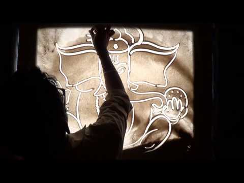 Indian Sand Artist Venugopal, Maha Ganapathim, Indian Sand Animation.......