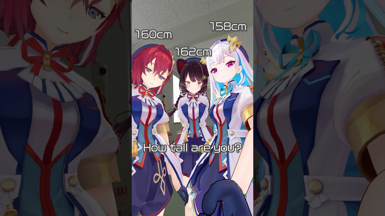 【158cm～162cm】How tall are you? ⚖️🍹👑 #さんばか #にじさんじ #shorts