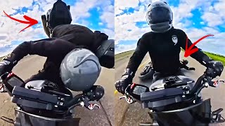 Biker SLAMS Into Another Rider - Insane Motorcycle Moments 2025