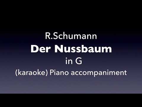 Der Nussbaum   R. Schumann  in G  Piano accompaniment(karaoke)