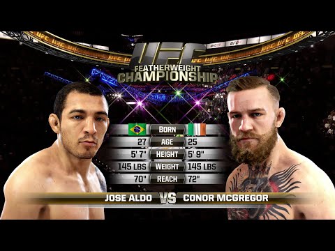 Jose Aldo vs Conor McGregor UFC 194 Simulation UFC Gameplay Fight Simulaton Part 1