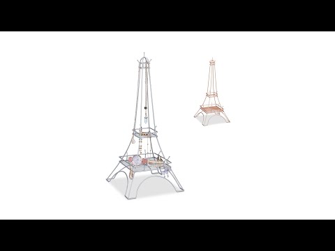 Présentoir à bijoux tour Eiffel Cuivre