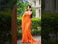 Super Hot In A Orange Saree She Setting The Screen On Fire Shorts Sareestyle Desilook Cute