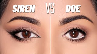 How To: Beginner SIREN Eyes Vs DOE Eyes Makeup Tutorial