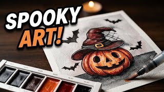 Kuretake Gansai Tambi SUMI 6 Colour Watercolour Paint Set, perfect for spooky art!