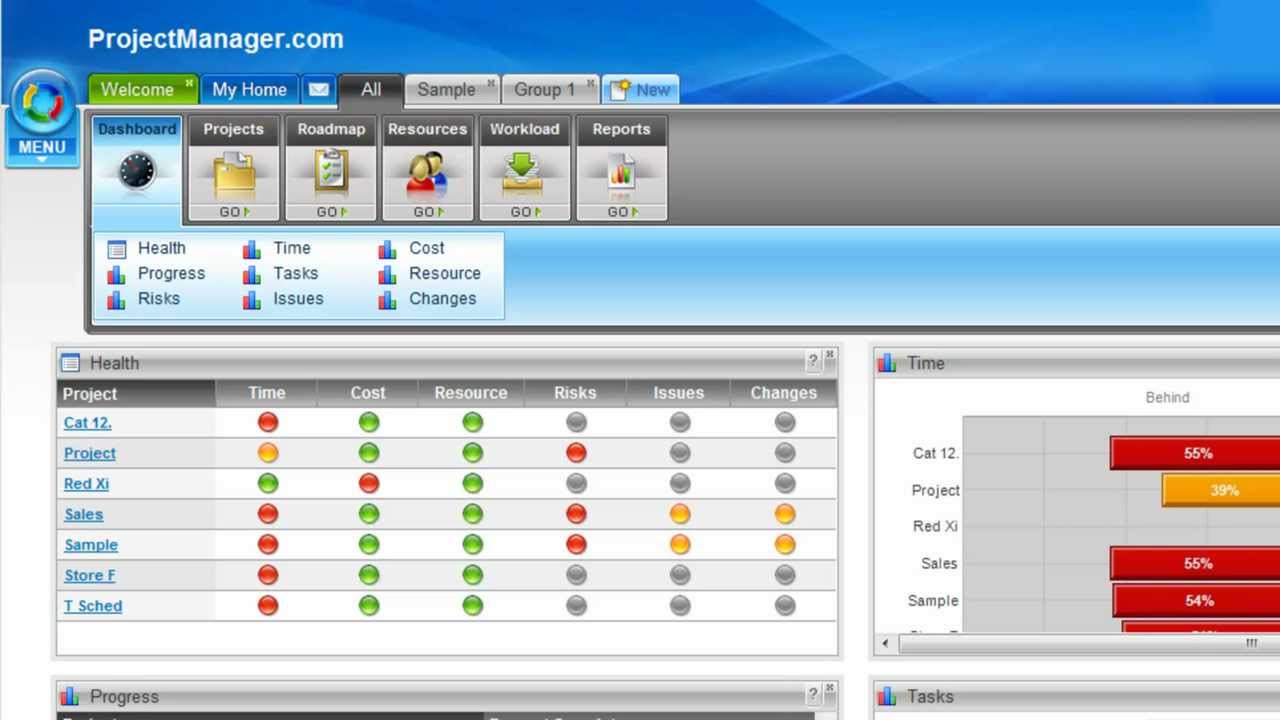 Viewing Your Project Management Dashboard