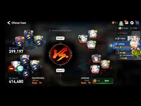 Epic Seven gw. How to fight against snow crystal Choux. Zahhak showcase with 70cc + 50cc s3/s1