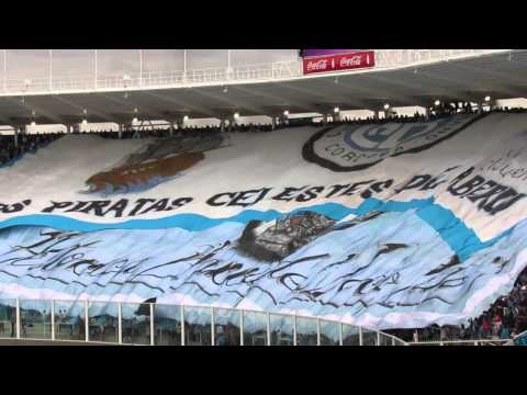 "Hinchada de BELGRANO - Belgrano 1 Godoy Cruz 2" Barra: Los Piratas Celestes de Alberdi &bull; Club: Belgrano