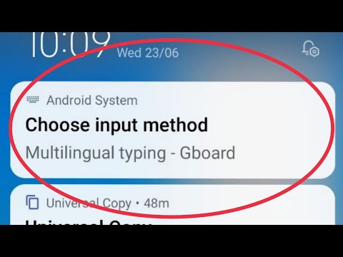 How To Choose Input Method Remove Notification in Android