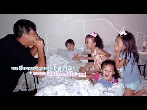 surprise birthday partyyyyy + dad scares all the kids!