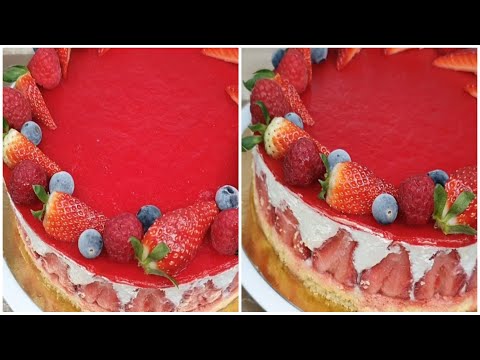 ZONDER OVEN, ZONDER EIEREN🤗 AARDBEI CHEESECAKE RECEPT🍓🍰 SIMPEL EN LEKKER👌