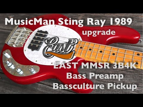 Musicman Sting Ray 1989 Sound Upgrade: EAST MMSR 3B4K Preamp -  BassCulture Pickup - Pyramid Strings