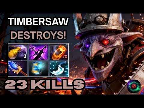 INSANE TIMBERSAW 23 KILLS Offlane UNSTOPPABLE Gameplay | Dota 2 Highlights 2025 | Crazy Damage Build