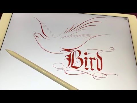 英文書法 Calligraphy on iPad pro by apple pencil