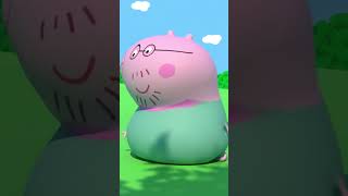 George gets killed by Daddy Pig 🐷 #peppapig #daddypig #george NOT FOR KIDS!!!