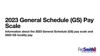 2023 GS Pay Scale