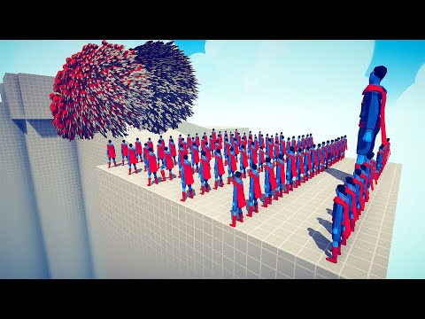 100x SUPERMAN + GIANT vs DUO GODS - Totally Accurate Battle Simulator TABS