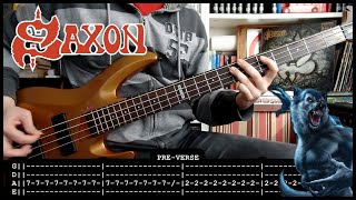 SAXON - Call of the wild 🐺 (BASS cover with TABS) [lyrics + PDF]