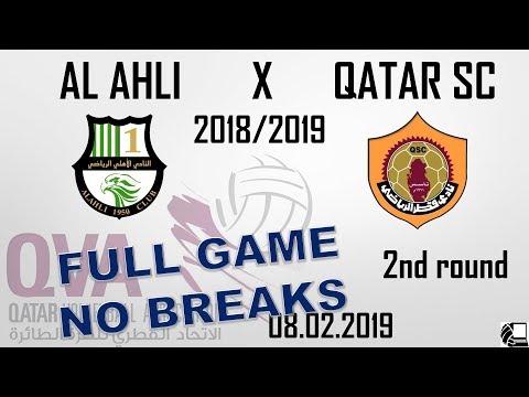 Al Ahli X Qatar SC 1:3 - Qatar Volleyball League 18/19 - (02.02.2019) NO BREAKS, BACK VIEW