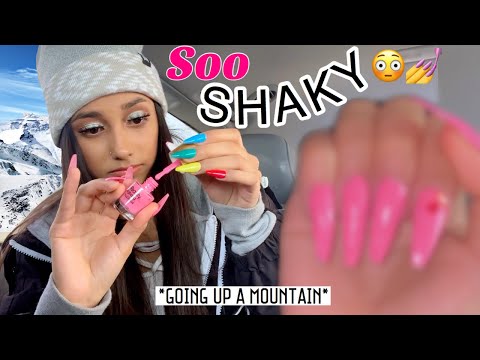 Doing My NAILS In A MOVING Car!! *BAD Idea*