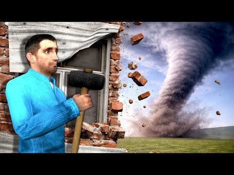 Fortifying a House for Tornado Survival! (Garry's Mod)
