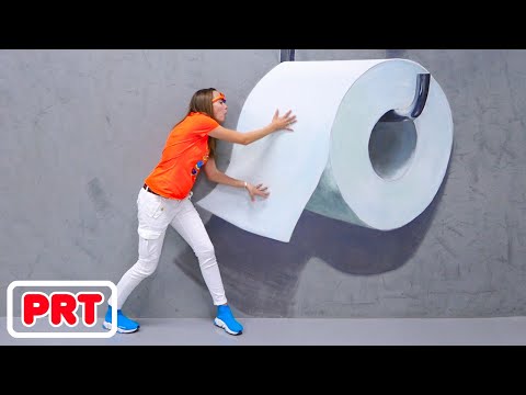 Vlad e Nikita se divertem dia no Museu das Ilusões e no Parque dos Dinossauros