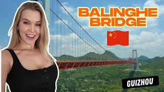BALINGHE BRIDGE, CHINA - Visiting the amazing 370m high suspension bridge