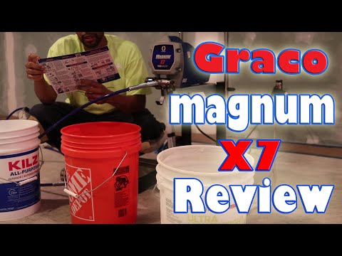 My First time using the Graco Magnum X7 Airless Paint sprayer Review| Part 1