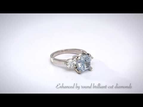 Fancy Blue Diamond, Diamond, Platinum Ring