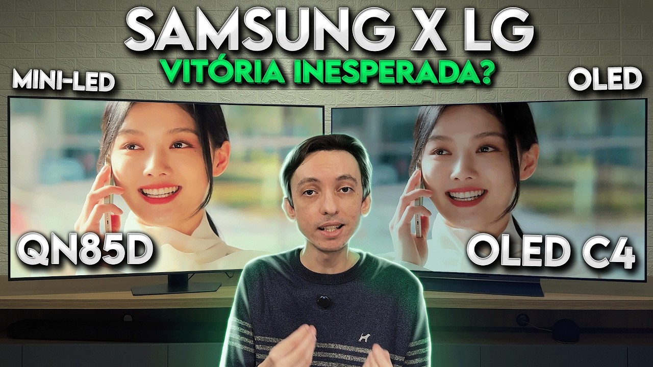 LG OLED C4 vs SAMSUNG MINI LED QN85D - Qual tem a MELHOR imagem?