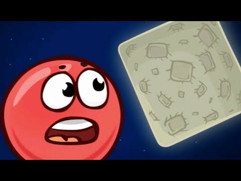 Несносный КРАСНЫЙ ШАР против Черного Квадрата на луне Мультик Игра Red Ball 4