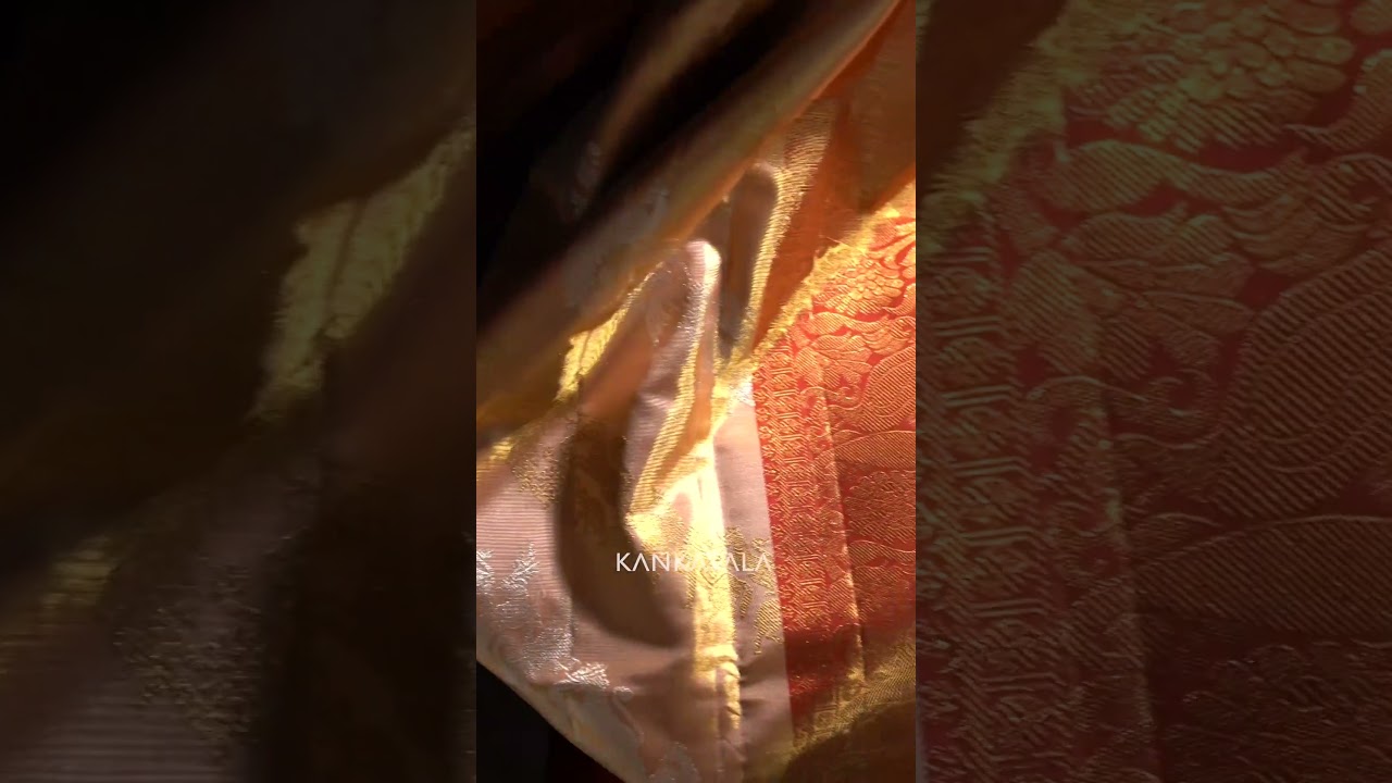 This Kanchipuram Baby Pink Silk Tissue Saree is a must have for a bride to be this wedding season.