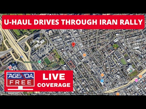 U-Haul Drives Through Iran Rally in Los Angeles - LIVE Breaking News Coverage