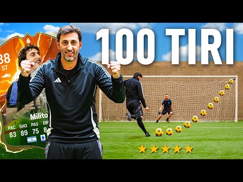 🎯⚽️100 SHOTS CHALLENGE: 'EL PRINCIPE' DIEGO MILITO | How many goals will he score in 100 shots?