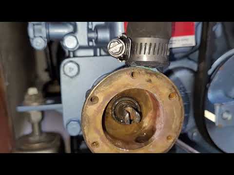Replacing water seal on Jabsco water pump with a back plate on Perkins M20 diesel engine