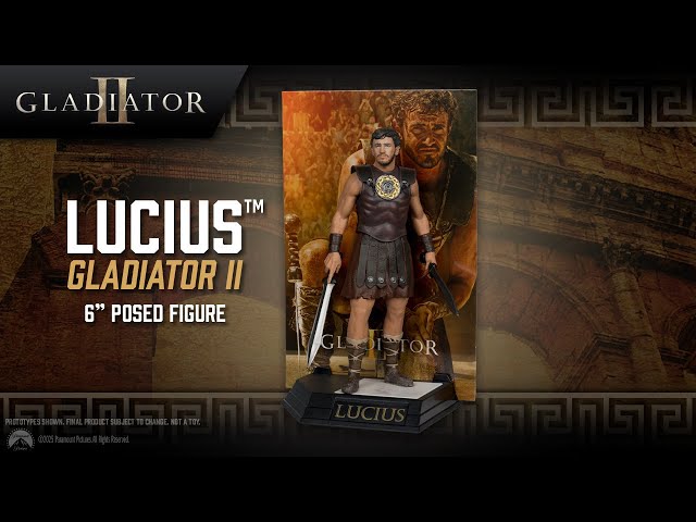 Vídeo relacionado con McFarlane Toys Movie Maniacs Gladiator Maximus Decimus Meridius - Figura Posada de 6 Pulgadas con telón de Fondo escénico, Base de exhibición y Certificado