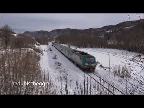 E.464 IN TRANSITO IN UN PAESAGGIO INVERNALE A ROBILANTE. (CN) GIOV. 7 - 2 - 2019