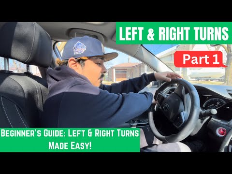 HOW TO TURN LEFT and RIGHT - PART 1 | Beginner Driver Lesson#drivingtest #lesson