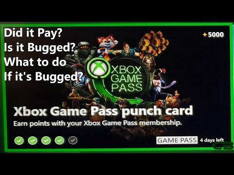 Xbox Game Pass Microsoft Rewards Punch Card Update - Did it Pay? Is it Bugged? What to do if it is.