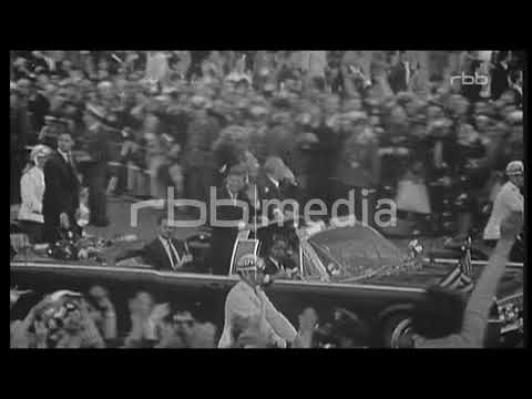 Willy Brandt begrüßt John F. Kennedy in Berlin, 1963