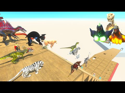 DEATH FALL Challenge vs MONSTER KAIJU - Animal Revolt Battle Simulator